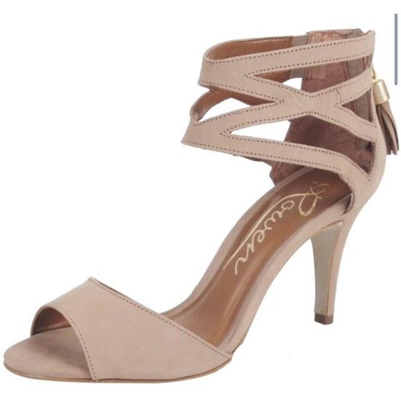 Rowen‎ Cooper Peep Toe Ankle Strap Zipper Heel - Picture 1 of 11
